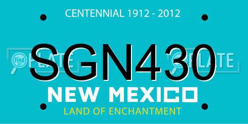 SGN430 New Mexico License Plate