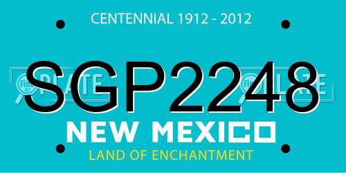 SGP2248 New Mexico License Plate
