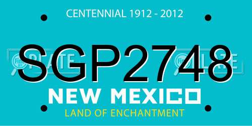 SGP2748 New Mexico License Plate
