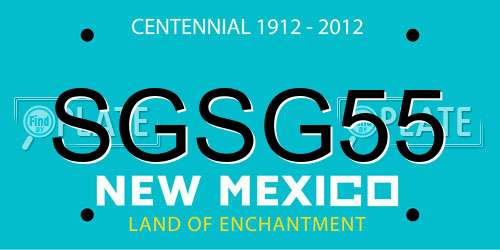 SGSG55 New Mexico License Plate