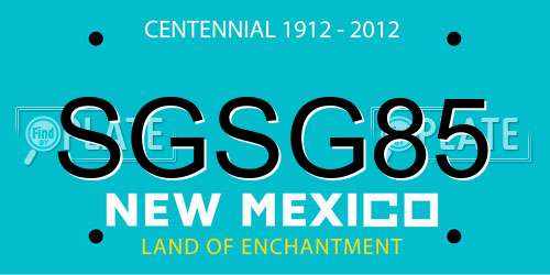 SGSG85 New Mexico License Plate