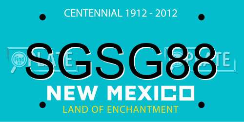 SGSG88 New Mexico License Plate