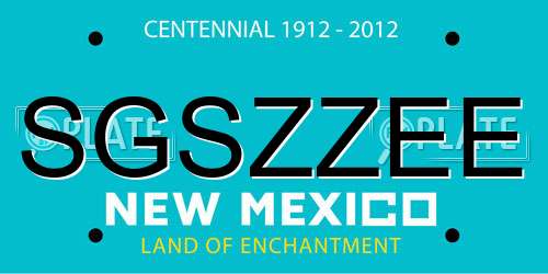 SGSZZEE New Mexico License Plate