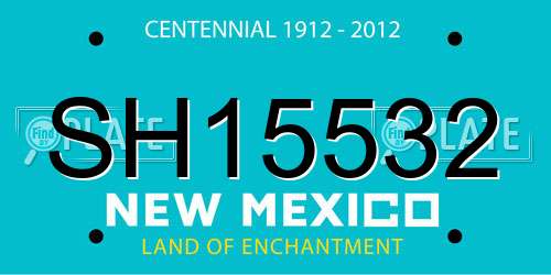 SH15532 New Mexico License Plate