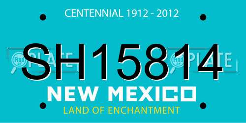 SH15814 New Mexico License Plate