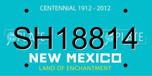 SH18814 New Mexico License Plate