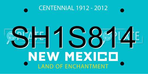 SH1S814 New Mexico License Plate