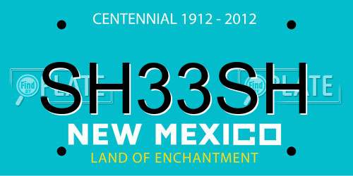 SH33SH New Mexico License Plate