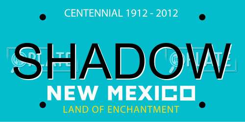 SHADOW New Mexico License Plate