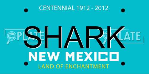 SHARK New Mexico License Plate