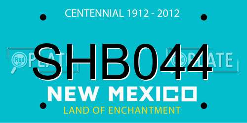 SHB044 New Mexico License Plate