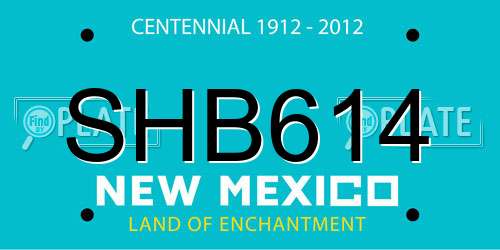 SHB614 New Mexico License Plate