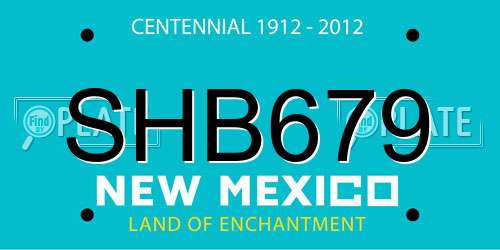 SHB679 New Mexico License Plate