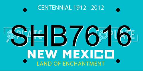 SHB7616 New Mexico License Plate