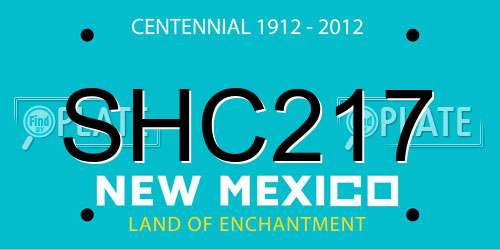 SHC217 New Mexico License Plate