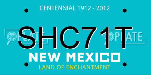 SHC71T New Mexico License Plate