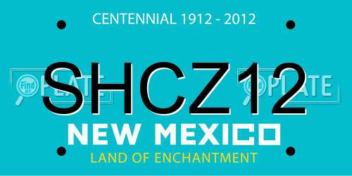 SHCZ12 New Mexico License Plate