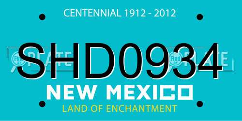 SHD0934 New Mexico License Plate