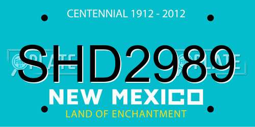 SHD2989 New Mexico License Plate