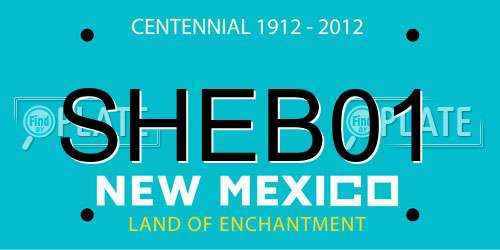 SHEB01 New Mexico License Plate