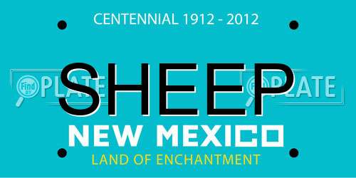 SHEEP New Mexico License Plate