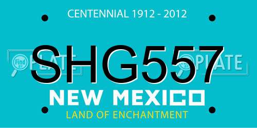 SHG557 New Mexico License Plate