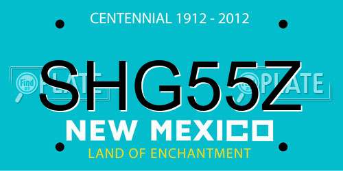 SHG55Z New Mexico License Plate