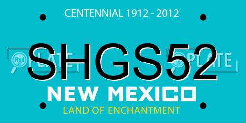 SHGS52 New Mexico License Plate