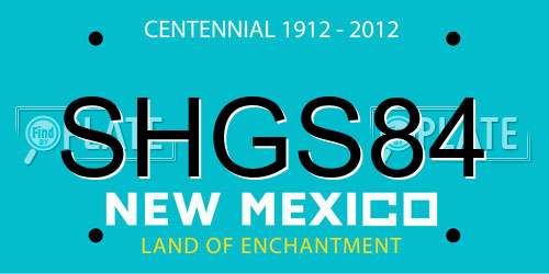 SHGS84 New Mexico License Plate