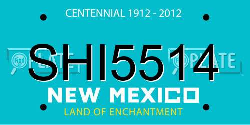 SHI5514 New Mexico License Plate