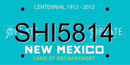 SHI5814 New Mexico License Plate