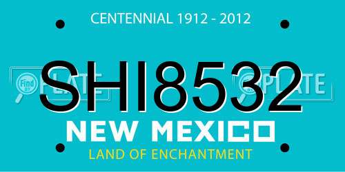 SHI8532 New Mexico License Plate