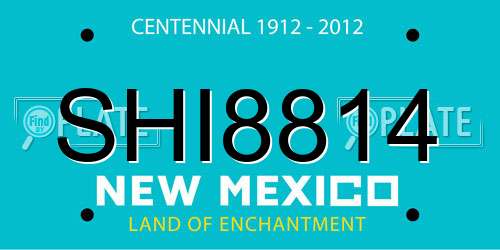 SHI8814 New Mexico License Plate