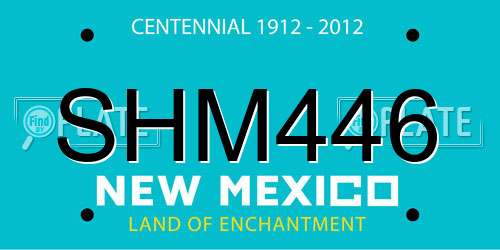 SHM446 New Mexico License Plate