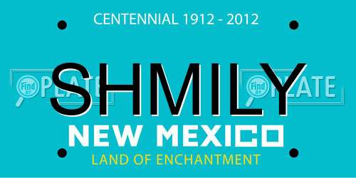 SHMILY New Mexico License Plate