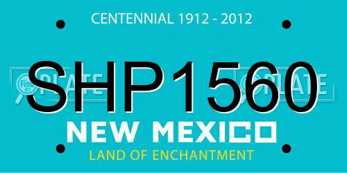 SHP1560 New Mexico License Plate
