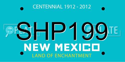 SHP199 New Mexico License Plate