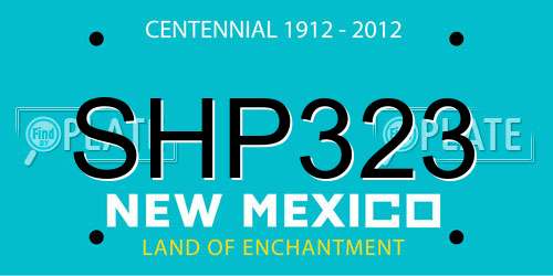 SHP323 New Mexico License Plate