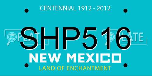 SHP516 New Mexico License Plate