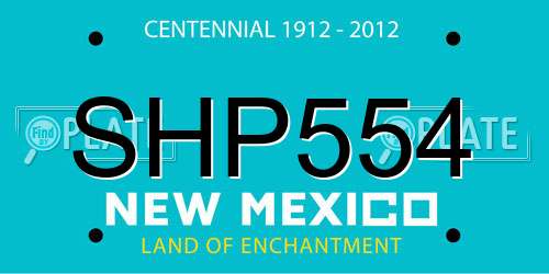 SHP554 New Mexico License Plate