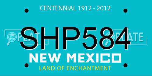 SHP584 New Mexico License Plate