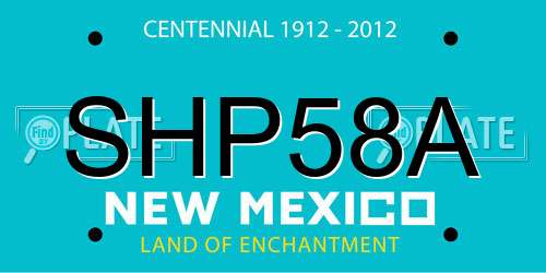 SHP58A New Mexico License Plate