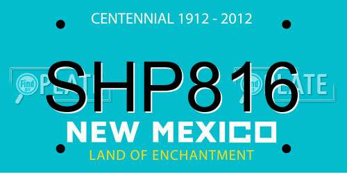 SHP816 New Mexico License Plate
