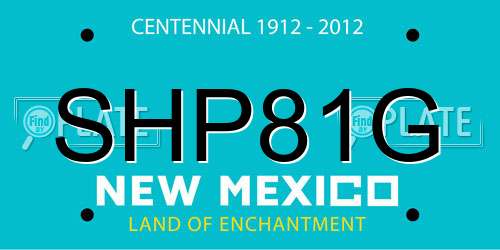 SHP81G New Mexico License Plate