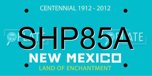 SHP85A New Mexico License Plate