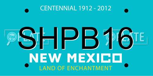 SHPB16 New Mexico License Plate