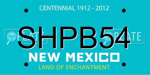 SHPB54 New Mexico License Plate