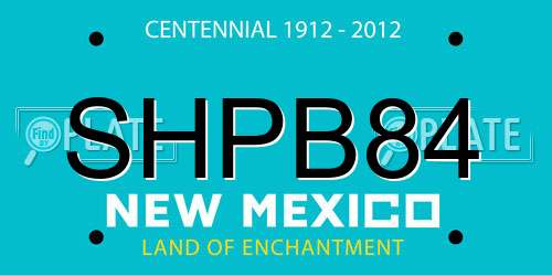 SHPB84 New Mexico License Plate