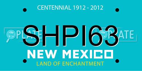 SHPI63 New Mexico License Plate