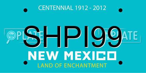 SHPI99 New Mexico License Plate
